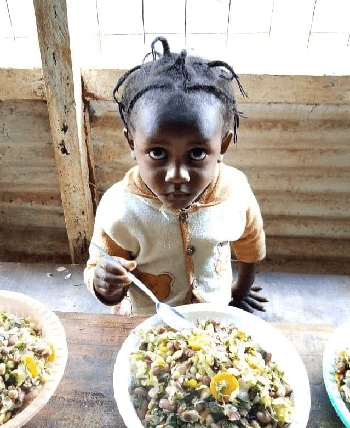 Little girl eating